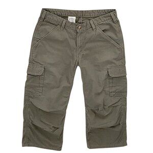 Carhartt Vintage Cropped Cargo Outdoor Hiking Pant Army Green Size 8